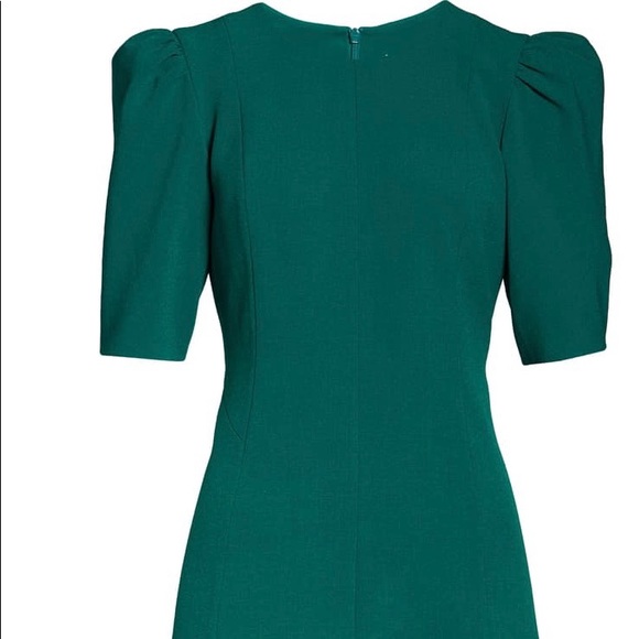 Eliza J Puff Sleeve Shift Dress NWOT green size 4 - Picture 6 of 15